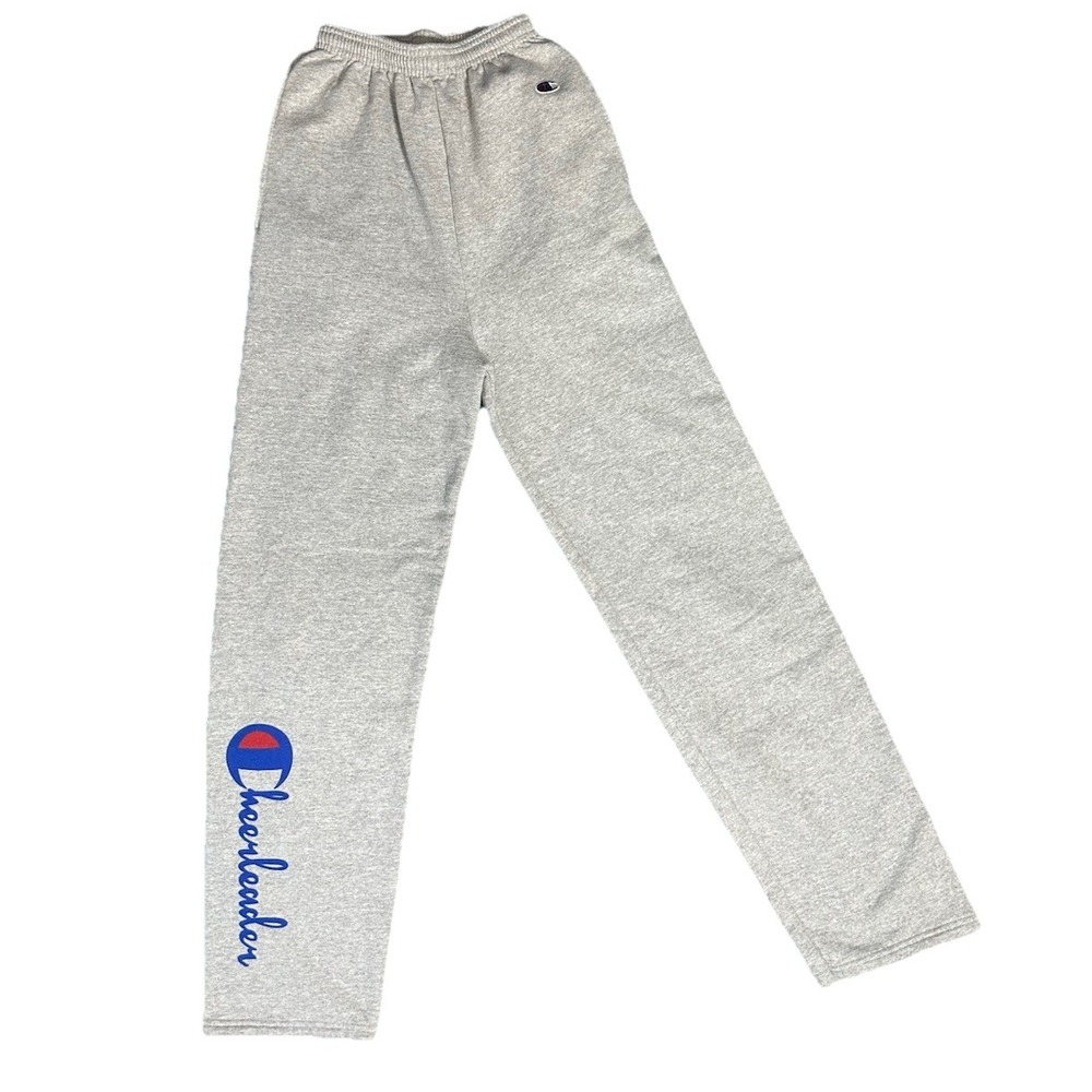 Champion Eco Authentic Women Small Gray Cheerleader Graphic Sweatpants‎ Small